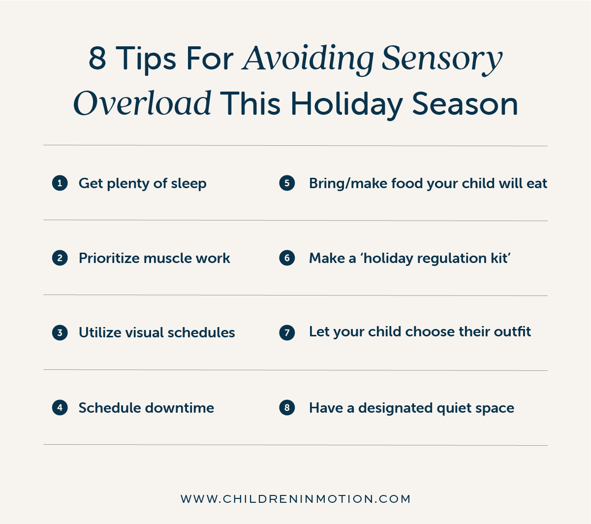 tips for avoiding sensory overload this holiday season