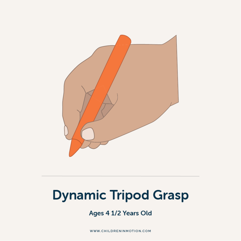 pencil grasp by age 4 1/2